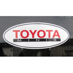 4" Oval Toyota Minis Reflective Sticker