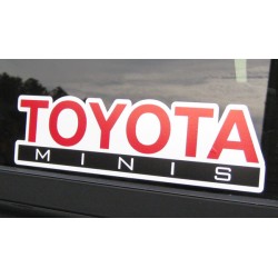 6" Toyota Minis White Logo Sticker